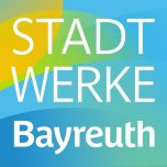 Logo der Stadtwerke Bayreuth in grüner und blauer Farbgestaltung.